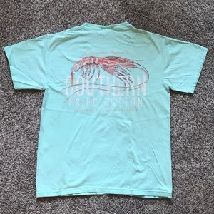 Southern Fried Cotton Mint Shrimp T-shirt